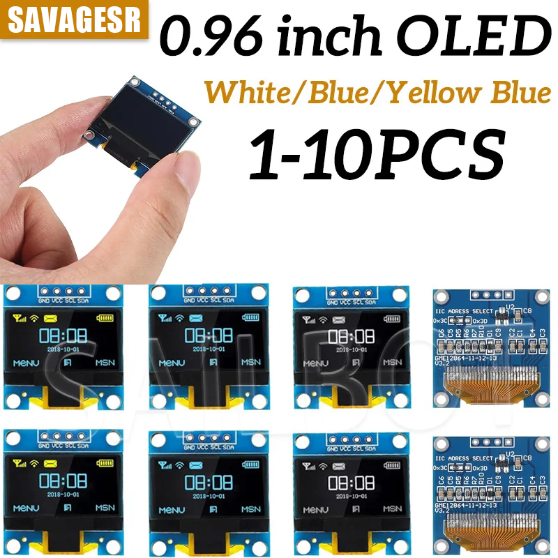 Oled Display 0.96 - Module d'affichage OLED 0.96 pouces, 1