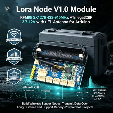 Lora Rfm95 - Nœud LoRa V1.0 RFM95/SX1276, 433-915MHz, ATmega328P