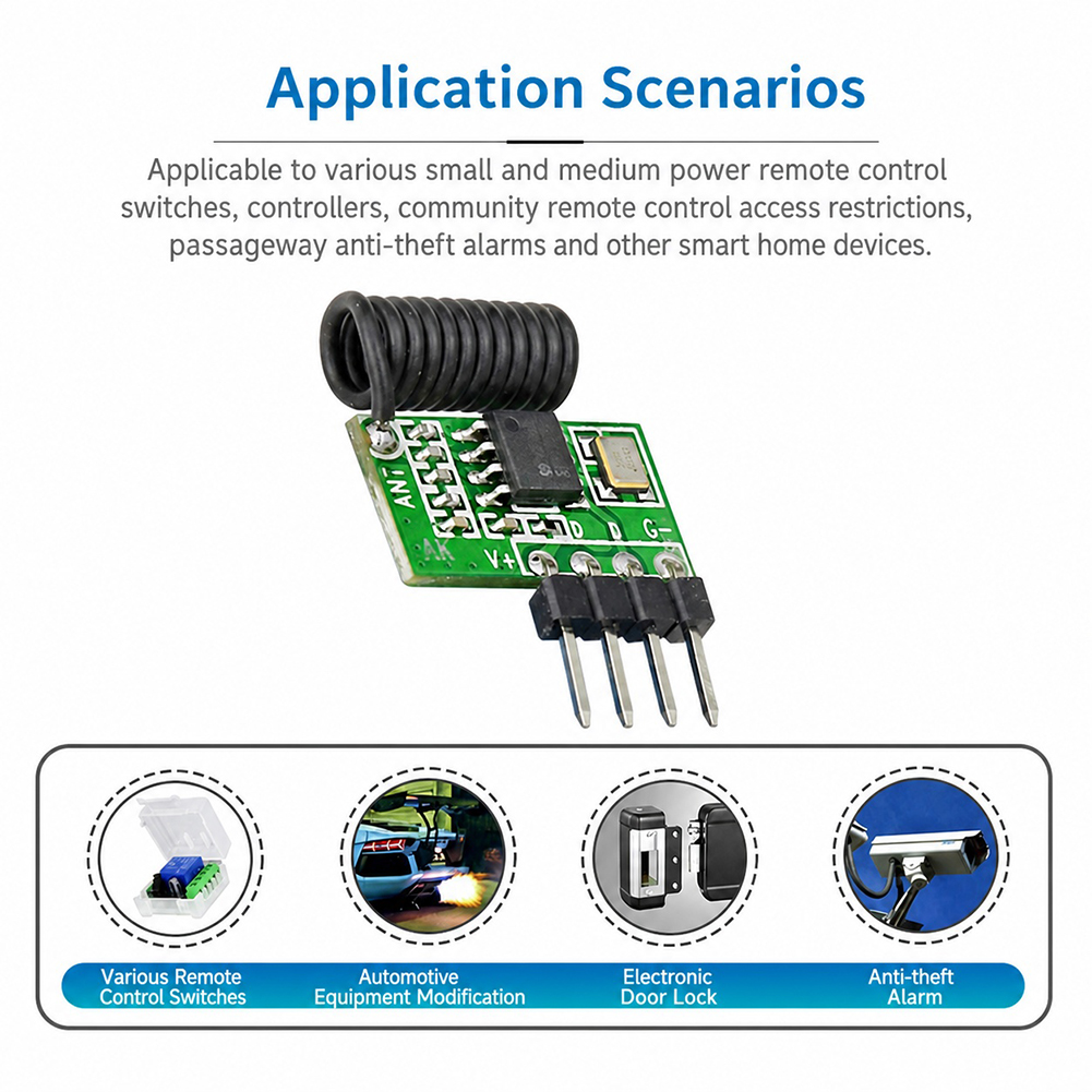 Ir Remote Module - Module récepteur RF superhétérodyne 315 MHz/433