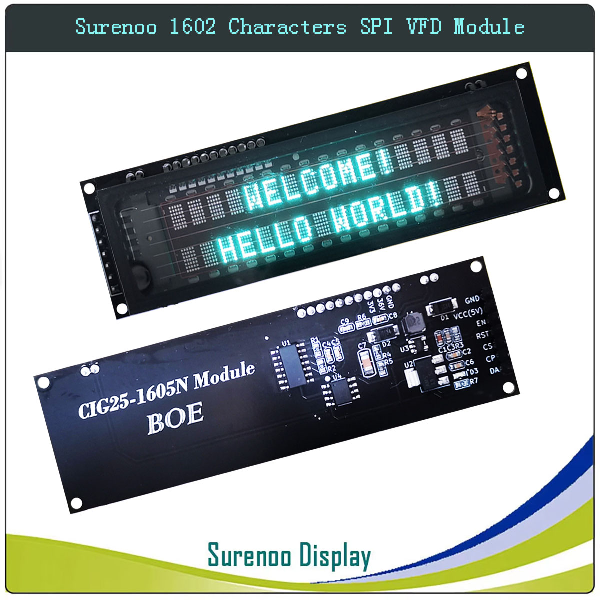 Lcd 1602 - Module d'affichage LCD VFD Surenoo 7P