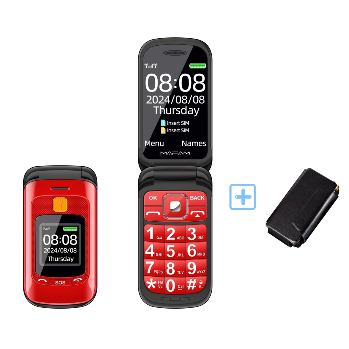 Tft Display 2.4 - Mafam F899 Senior Flip caractéristique téléphone