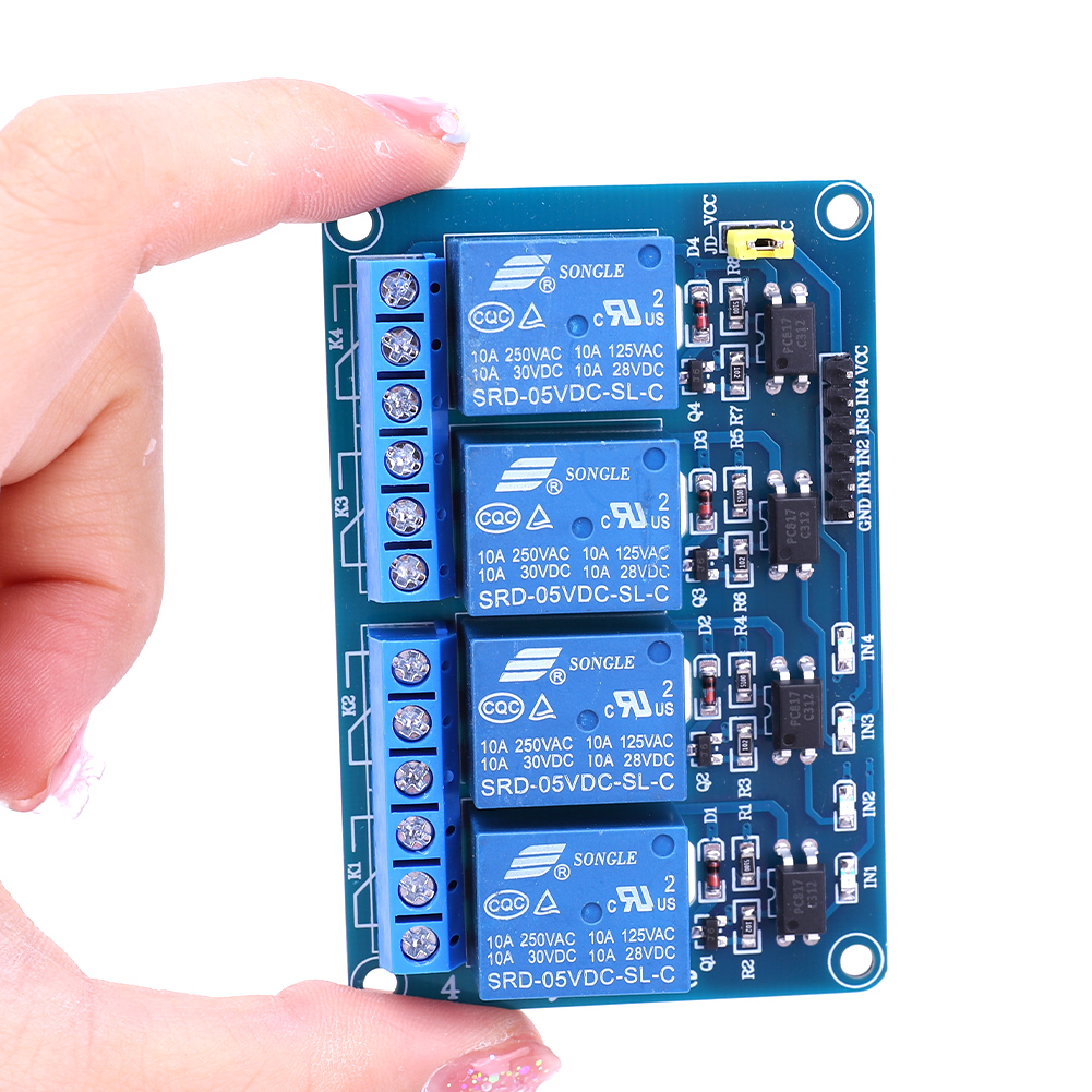 Carte relais 4 canaux 5V 12V a - Relay Module 4 Channel avis et prix