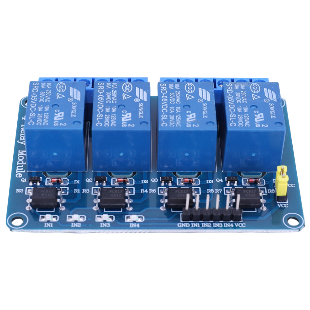 Carte relais 4 canaux 5V 12V a - Relay Module 4 Channel avis et prix