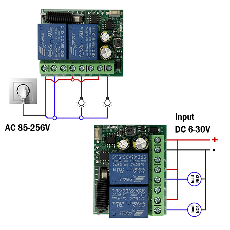 DC 9V 12V 24V AC 85-250V 2CH M - Joystick Module avis et prix