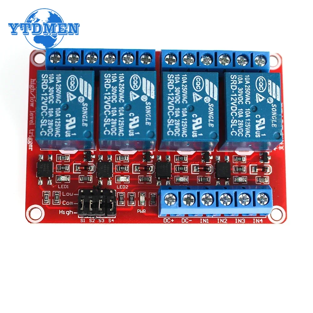 Module de relais 5V 12V 24V 1, - Relay Module 4 Channel avis et prix